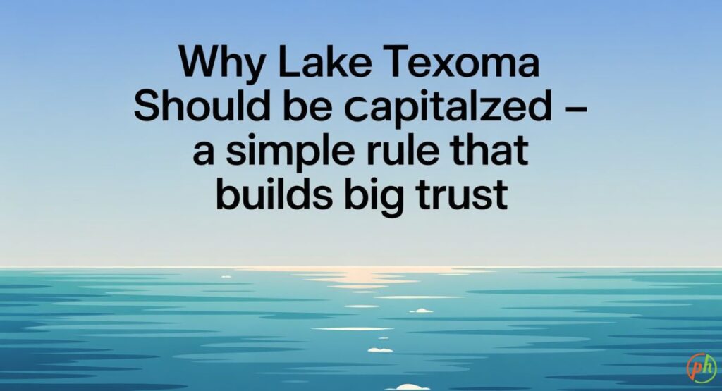 lake texoma should be capitalized